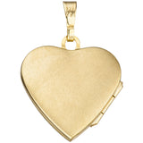 Medaillon Herz Anhänger zum öffnen für Fotos 333 Gold 1 Zirkonia mit Kette 50 cm