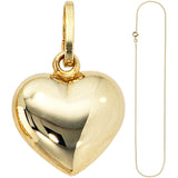 Anhänger Kleines Herz Herzchen 333 Gold mit Kette 50 cm Goldherz