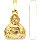 Anhänger Buddha 333 Gold Gelbgold mit Kette 50 cm