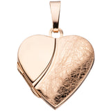 Medaillon Herz Anhänger zum öffnen 925 Silber rosegold vergoldet mit Kette 45 cm