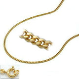 Kette 1mm Panzerkette 9Kt GOLD 50cm