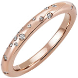 Damen Ring 585 Gold Rotgold RosÈgold 34 Diamanten Brillanten Diamantring