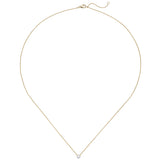 Collier 750 Gold Gelbgold Weißgold bicolor 1 Diamant Brillant 45 cm Goldkette