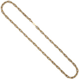Halskette Kette 585 Gold Gelbgold Weißgold bicolor 50 cm Goldkette Karabiner