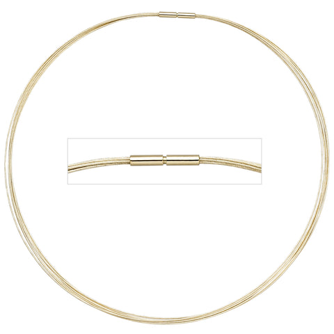 Halsreif 7-reihig 585 Gold Gelbgold 50 cm Goldkette Goldreif