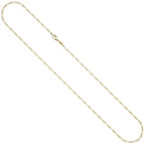 Figarokette 585 Gold Gelbgold diamantiert 1,7 mm 50 cm Kette Halskette Goldkette