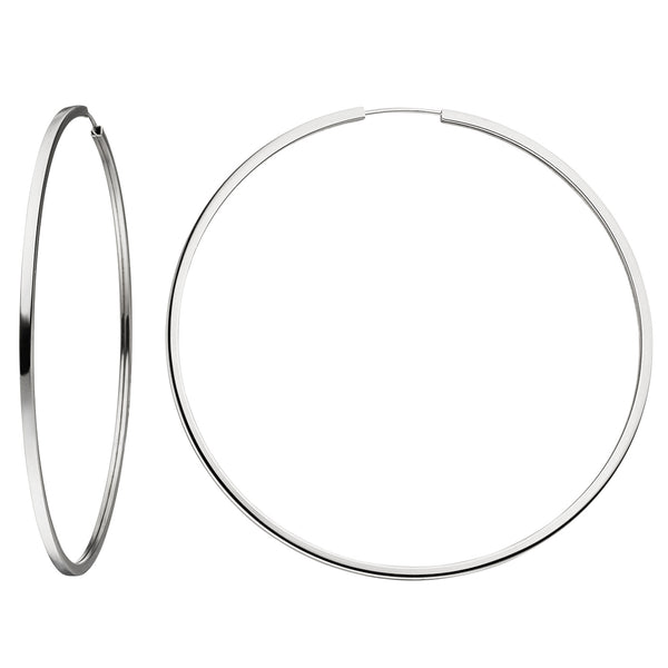 Creolen groß 925 Sterling Silber Ohrringe Durchmesser 73 mm