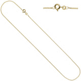 Schmuck-Set 333 Gold Gelbgold 3 Zirkonia Ohrstecker und Kette 42 cm