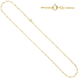 Schmuck-Set 585 Gelbgold bicolor 3 Perlen 4 Diamanten Ohrringe und Kette 45 cm