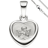 Anhänger Kleines Herz Herzchen Schutzengel 925 Sterling Silber mit Kette 42 cm