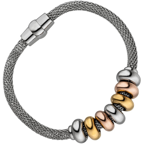 Armband Edelstahl dreifarbig tricolor beschichtet 20 cm