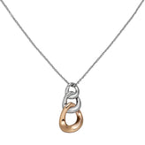 Collier Edelstahl rotgoldfarben beschichtet 45 cm Karabiner