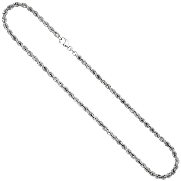 Kordelkette 925 Silber massiv 45 cm Kette Halskette Silberkette Karabiner