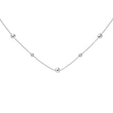 Collier Herz Kugel 925 Sterling Silber 45 cm Silberkette Federring