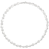 Collier Halskette 925 Sterling Silber gehämmert 45 cm Kette Silberkette