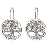 Ohrhänger Baum 925 Sterling Silber 14 Zirkonia Ohrringe Silberohrringe