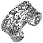 Damen Ring offen 925 Sterling Silber 3 Zirkonia Silberring