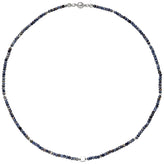 Halskette Kette mit Safir-Rondell und Hämatin 43 cm