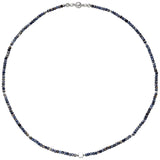 Halskette Kette mit Safir-Rondell und Hämatin 43 cm