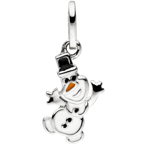 Kinder Anhänger Schneemann 925 Sterling Silber