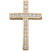 Anhänger Kreuz 585 Gold Gelbgold 18 Diamanten Brillanten Kreuzanhänger