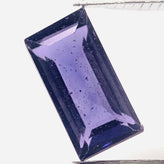 Echter Blaulila Iolith Baguette 0.93ct 8.2x4.2mm