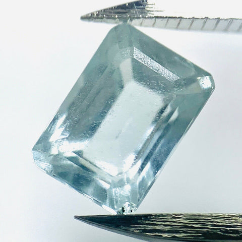 Echter Weisser Aquamarin Octagon 1.17ct 7x5mm